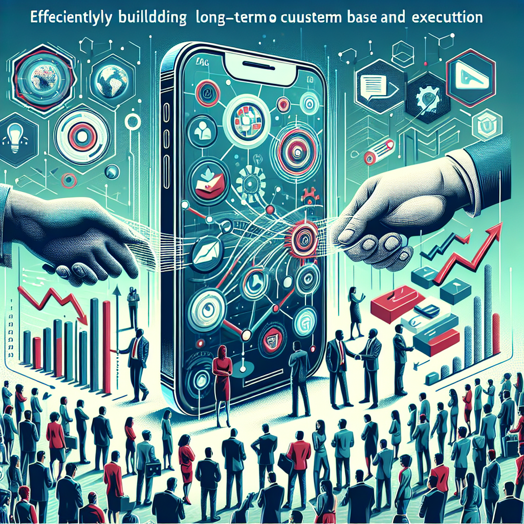 Smartphone displaying analytics with graphs and team collaborating on business growth strategy.