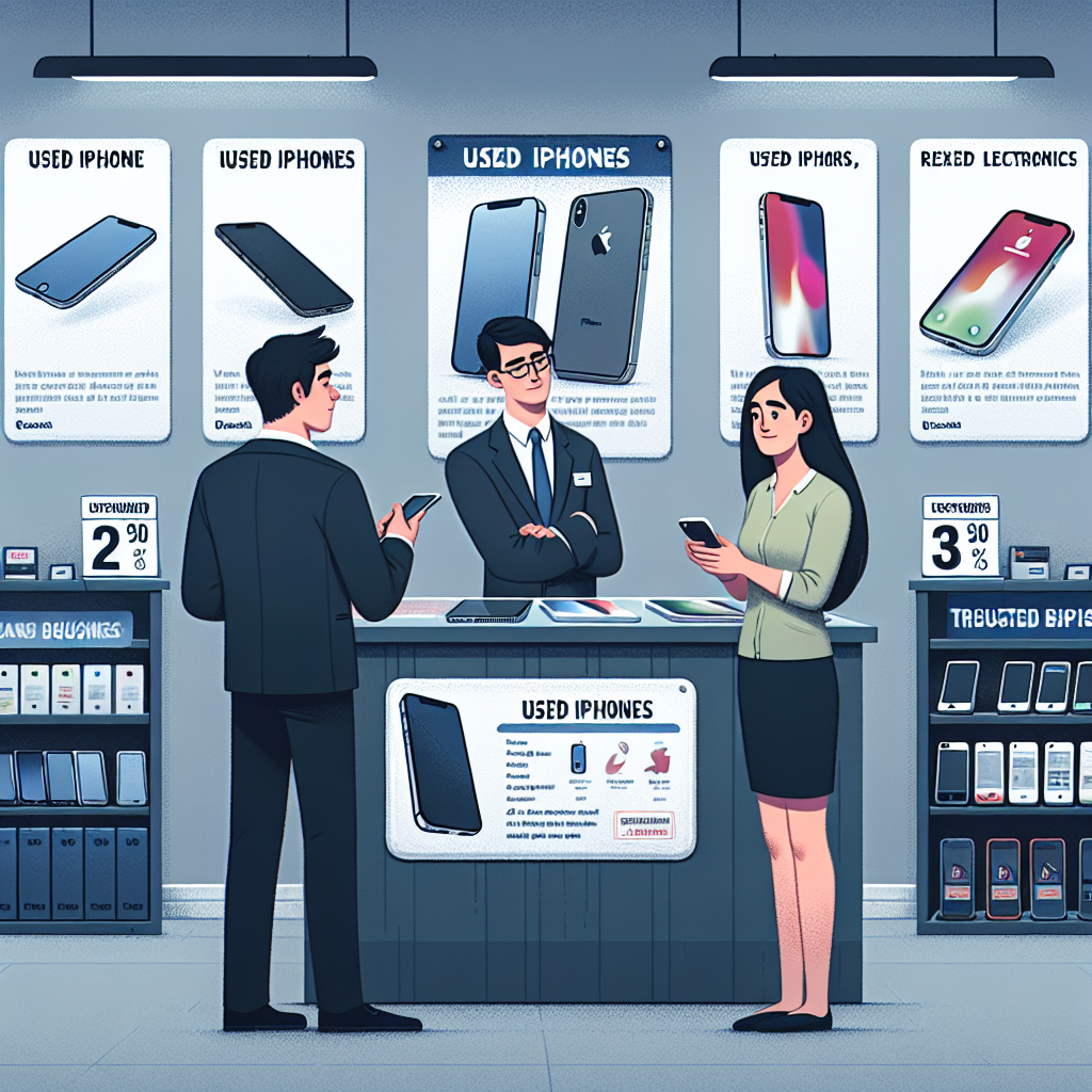 Illustration of как продавать бу iPhone в магазине советы и лучшие практики